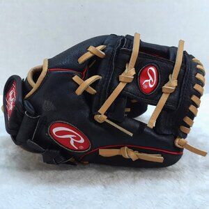 Rawlings Baseball Glove Youth 10.5 in H1051B Highlight RHT Leather Shell Black